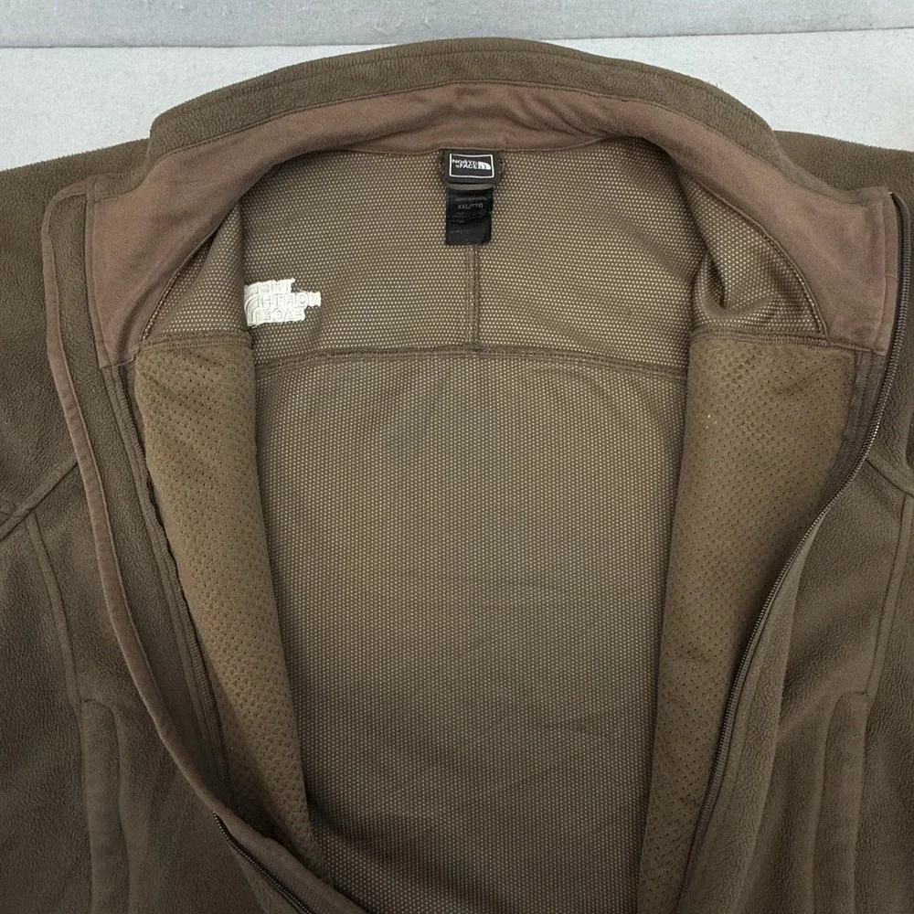 The North Face WindWall Fleece Jacket‎ XXL Brown Full Zip Windproof 2006 Vintage